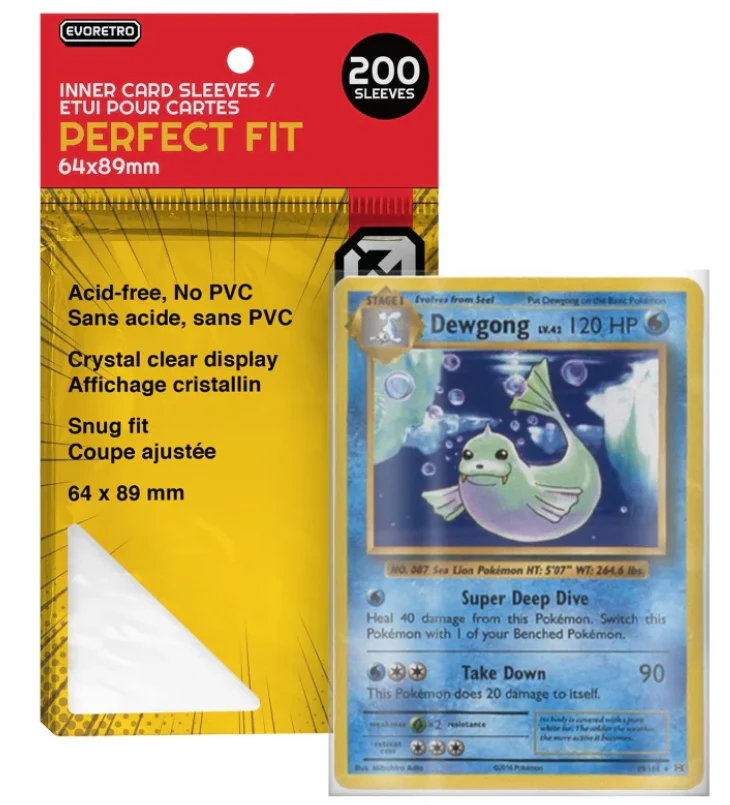 EVORETRO Sleeves Perfect Fit 200ct (EVO-2063, MOQ 80 = $3/unit)
