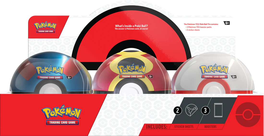 Pokemon Pokeball Tin Q4 2025 6ct Display