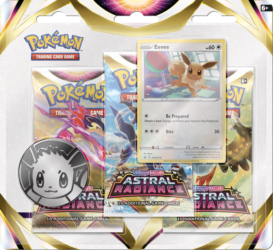 Pokemon SWSH10 Astral Radiance 3-Pack Blister (Multiples of 24)