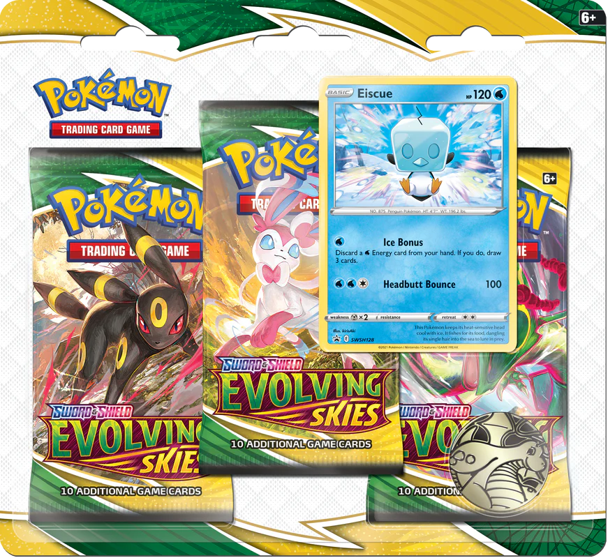 Pokemon SWSH7 Evolving Skies 3PK Blister (Multiples of 2) - Image 2