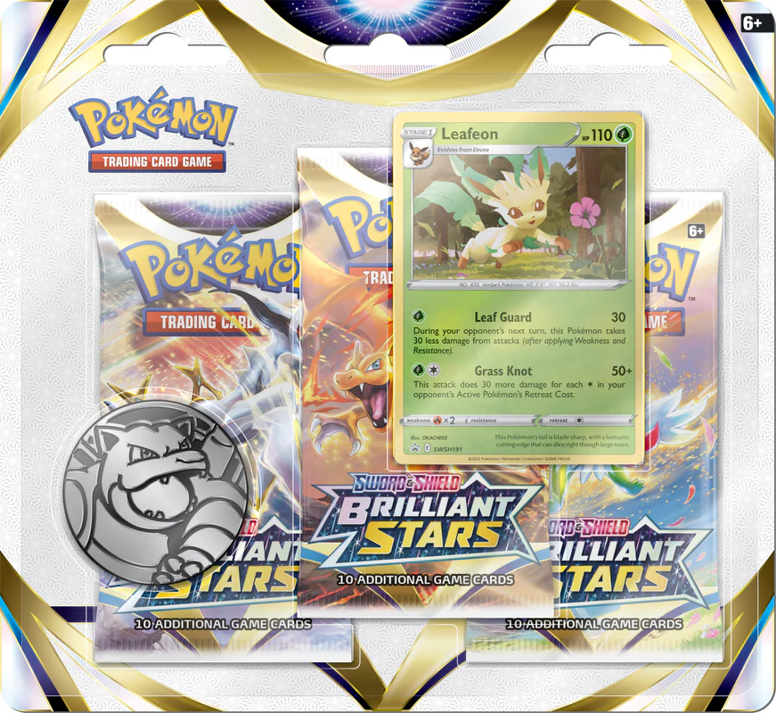 Pokemon SWSH9 Brilliant Stars 3-Pack Blister (Multiples of 24) - Image 2